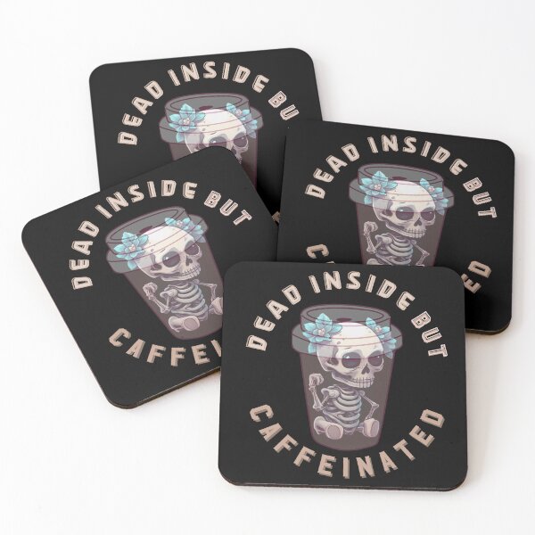 Item preview, Dead Inside But Caffeinated Skeletons Drinking Coffee Funny Skeletons Halloween Gifts for Coffee Lovers Skull Spooky  designed and sold by MatthewViews.