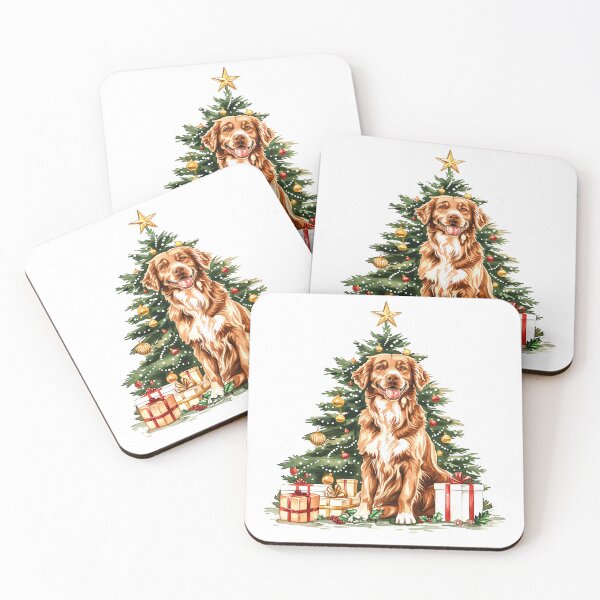 Artikelvorschau, Toller Hund - Weihnachtsbaum Aquarell entworfen und verkauft von wotsthis.