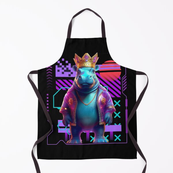 Item preview, Hippo King Synthwave designed and sold by MaiZephyr.