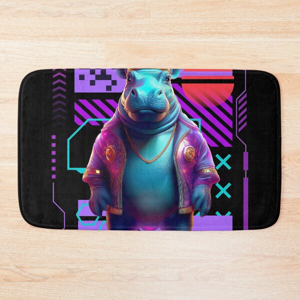 Item preview, Hippo King Synthwave designed and sold by MaiZephyr.