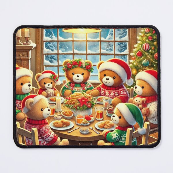 Item preview, Christmas teddy bear family designed and sold by Venta Mix JellycientArt.
