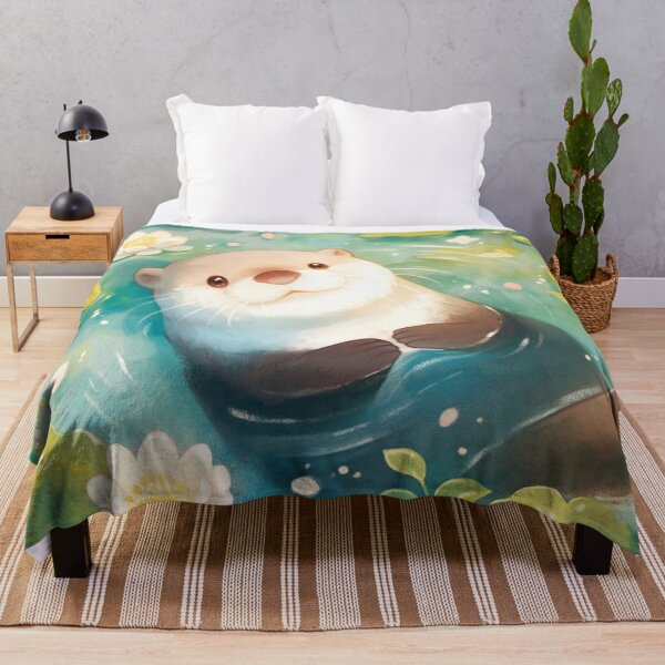 Item preview, Otter Flowery Pond designed and sold by AshiraCreations.