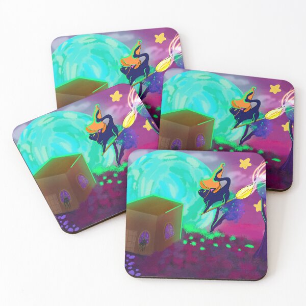 Item preview, Black cat comet (green lighting) designed and sold by WhimsysWhatnots.