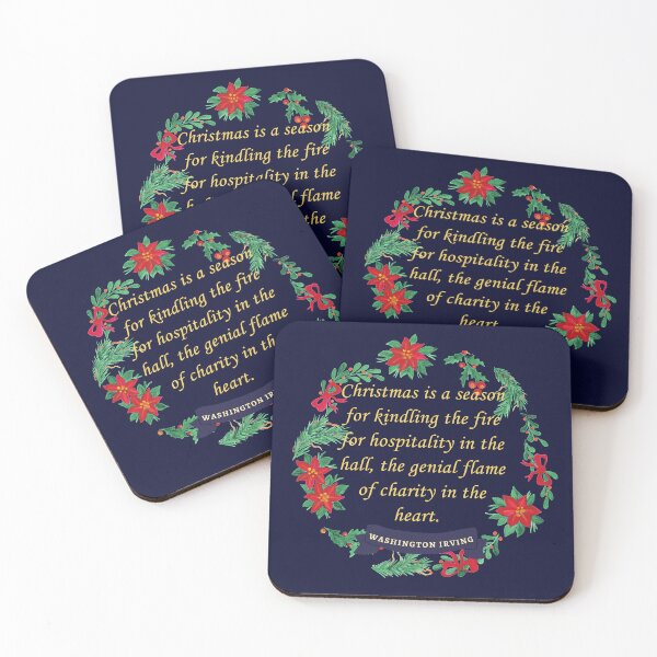 Item preview, Copy of Washington Irving Christmas quote: Christmas is a season for kindling the fire for hospitality in the hall, the genial flame of charity in the heart. designed and sold by artbleed.