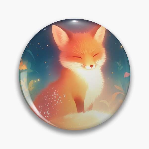 Item preview, Fox in a Field of Night Blossoms designed and sold by AshiraCreations.