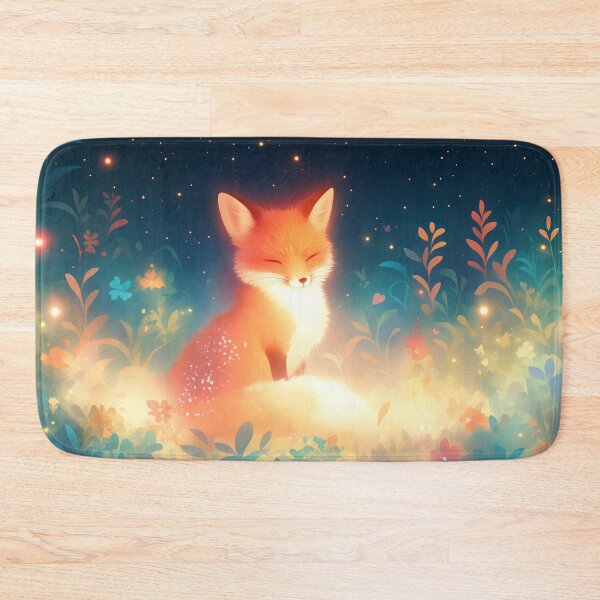 Item preview, Fox in a Field of Night Blossoms designed and sold by AshiraCreations.