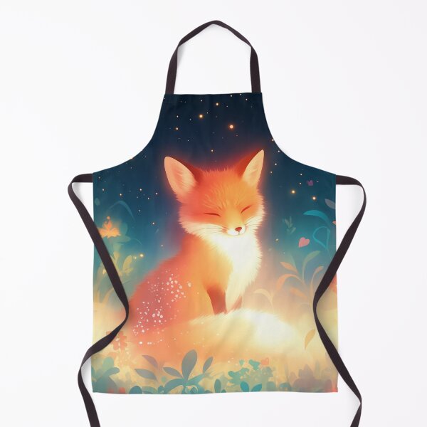 Item preview, Fox in a Field of Night Blossoms designed and sold by AshiraCreations.