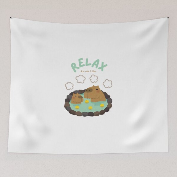 Item preview, Capybaras in hot springs designed and sold by Soooof23.