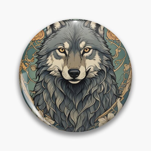 Item preview, Wolf art nouveau  designed and sold by Cottageshop.