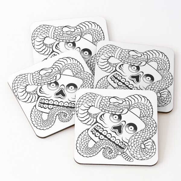 Item preview, Aztec Snake and Skull Tattoo  designed and sold by CreatureM.