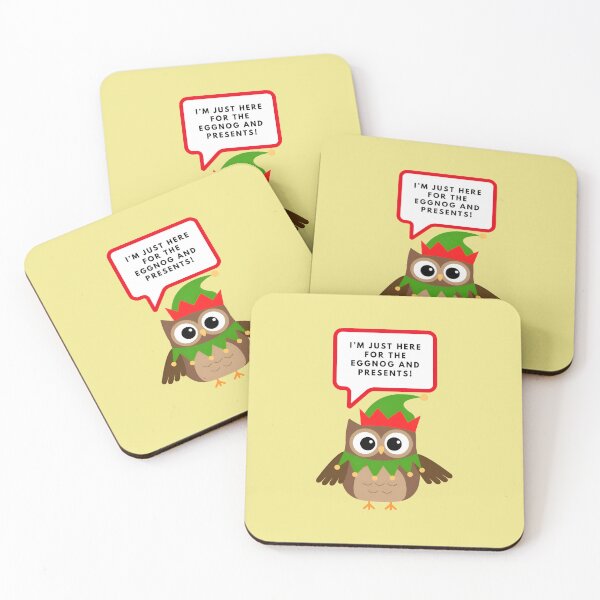 Item preview, I’m just here for the eggnog and presents, Merry Christmas, funny print designed and sold by artdragongift 15.