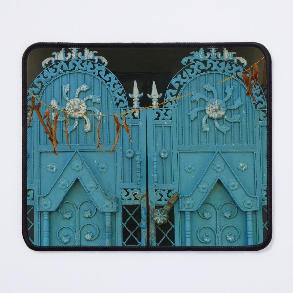 Item preview, Ornate blue iron gates in India designed and sold by jaynerushton.