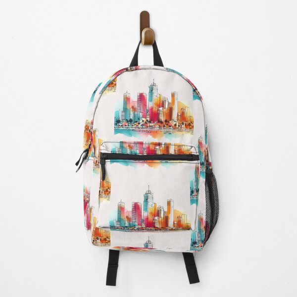 Item preview, 3D Colorful Design of Tel Aviv’s Skyline at Sunset, designed and sold by PaintMeWorld.