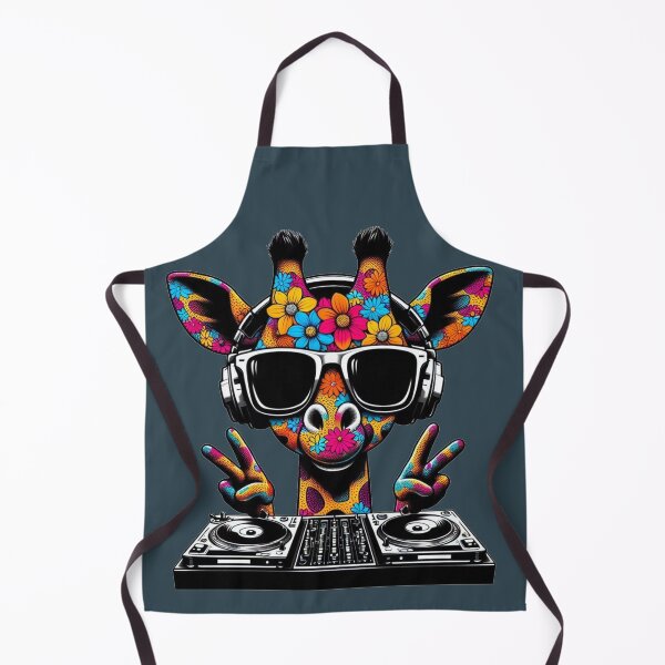 Artikelvorschau, DJ Giraffe Groove Aufkleber entworfen und verkauft von CeammiShop.