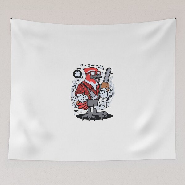 Item preview, Funny Bird Lumberjack A Whimsical Forest Scene designed and sold by IssaraStudio.
