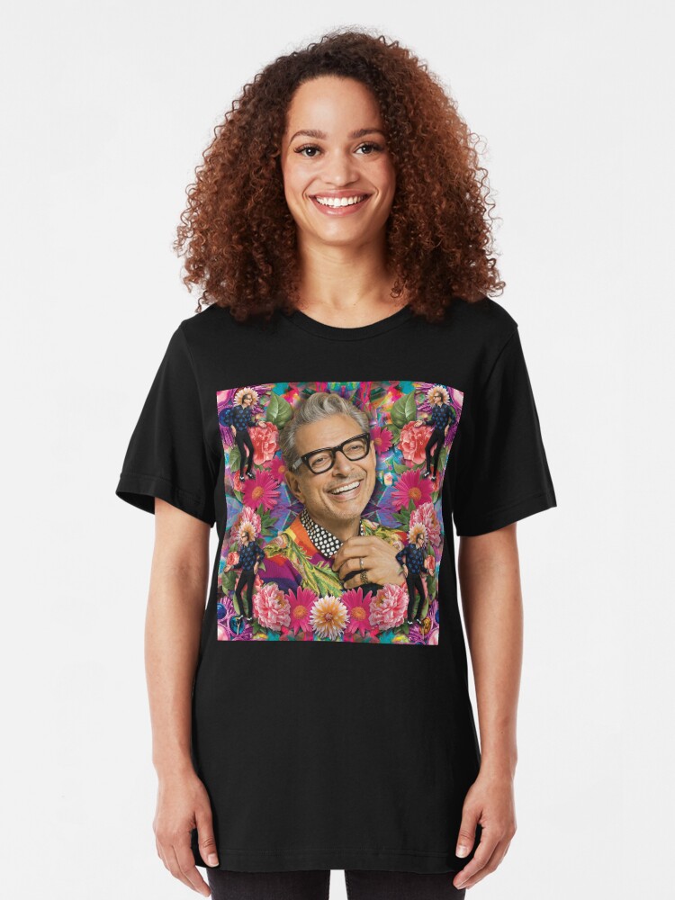 Alternate view of jeff the dinosaur scientist, alien hunter, fly-man and tier of knots Slim Fit T-Shirt