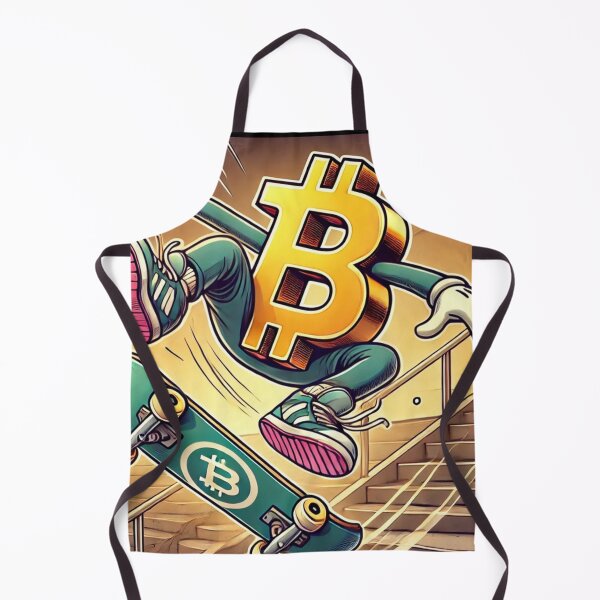 Artikelvorschau, Energetischer Bitcoin Skateboard Kickflip entworfen und verkauft von mkzmerch.