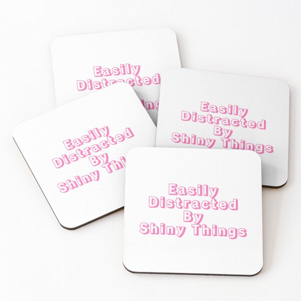 Item preview, Easily Distracted by Shiny Things (Hot Pink) designed and sold by Stingray.