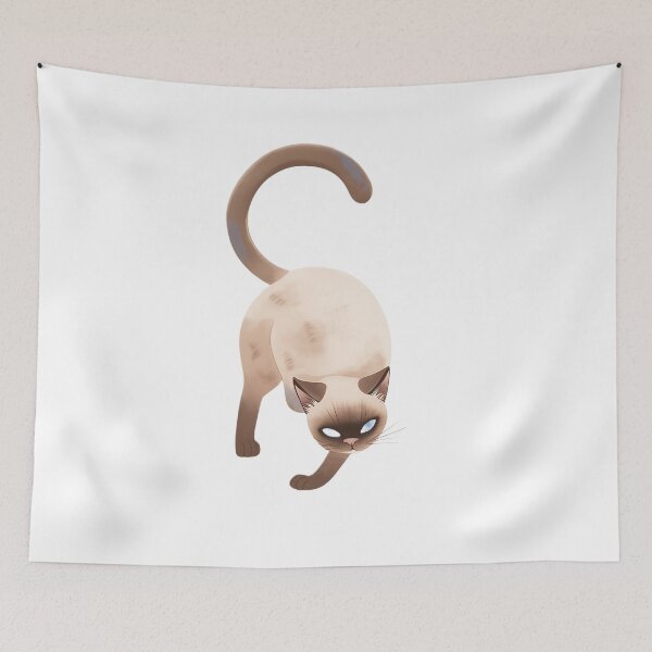 Item preview, A Siamese cat illustration in watercolor  designed and sold by kojinho.