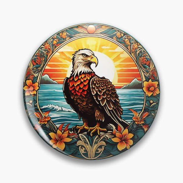 Item preview, Majestic Bald Eagle by the Ocean at Sunset in Hawaii designed and sold by NautiChic.