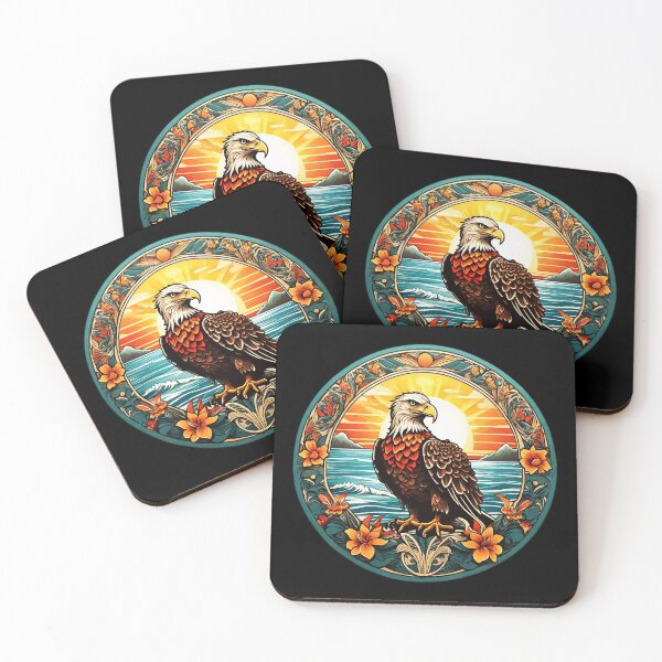 Item preview, Majestic Bald Eagle by the Ocean at Sunset in Hawaii designed and sold by NautiChic.