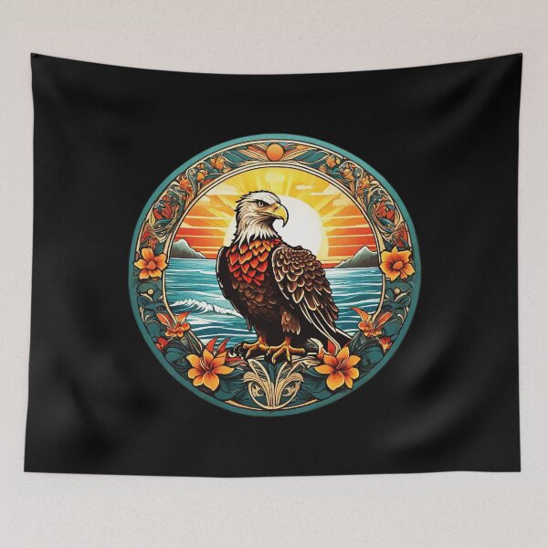 Item preview, Majestic Bald Eagle by the Ocean at Sunset in Hawaii designed and sold by NautiChic.