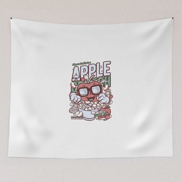Item preview, Funny Apple Cartoon A Whimsical Snack designed and sold by IssaraStudio.