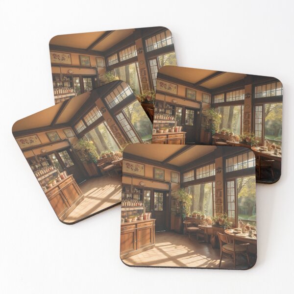 Item preview, Warm Light and Nature at the Tea Shop designed and sold by BlareBlare.