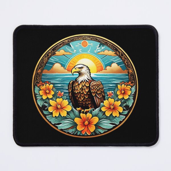 Item preview, Summer Bald Eagle and Sunset over Ocean designed and sold by NautiChic.