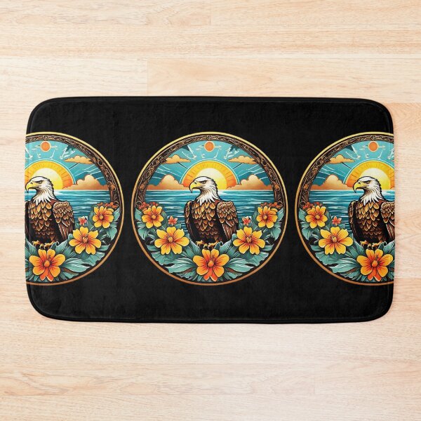 Item preview, Summer Bald Eagle and Sunset over Ocean designed and sold by NautiChic.