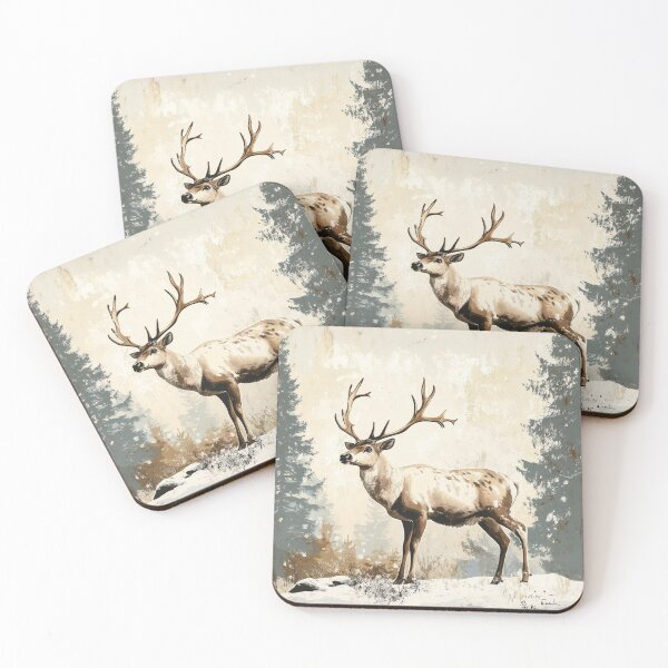Item preview, Snowy Reindeer Bliss designed and sold by GinngerB.