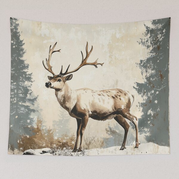 Item preview, Snowy Reindeer Bliss designed and sold by GinngerB.