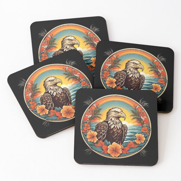 Item preview, Ocean Waves Bald Eagle at Sunset in Hawaii designed and sold by NautiChic.