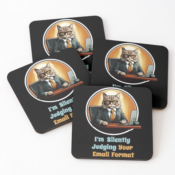 Item preview, Executive Cat, Funny Corporate Quotes - I'm Silently Judging Your Email Format designed and sold by Ridiculam Toga.