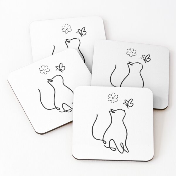 Item preview, Cat and Butterfly designed and sold by Kingkham-Design.