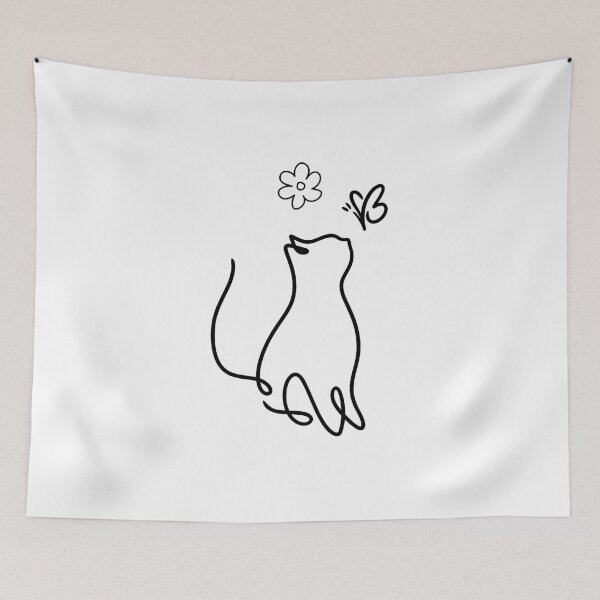 Item preview, Cat and Butterfly designed and sold by Kingkham-Design.