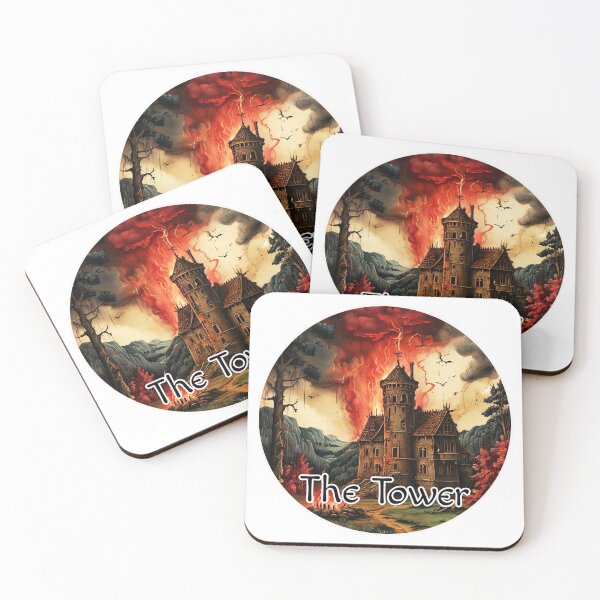 Item preview, Medieval Major Arcana Tarot Cards - The Tower Card designed and sold by Pixel Waite.