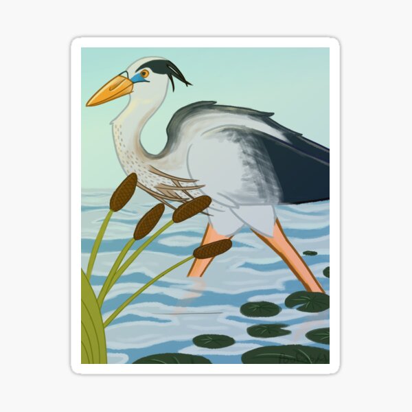 Item preview, Great Blue Heron designed and sold by poofinburd.