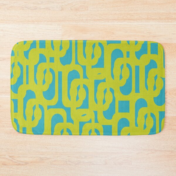 Item preview, Mid Century Modern Loop Pattern in Lime Green and Turquoise designed and sold by kierkegaard.