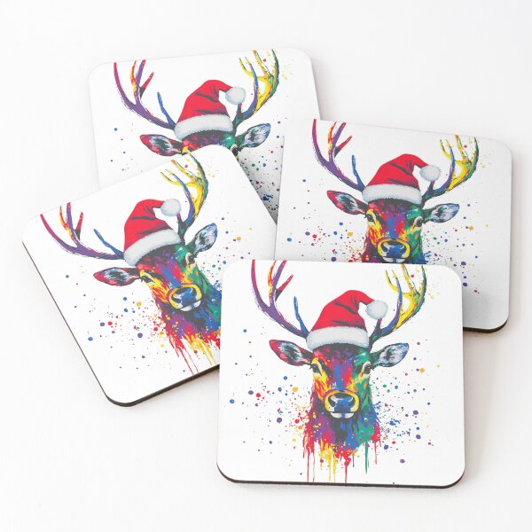 Item preview, Reindeer with Santa hat designed and sold by vialgames.
