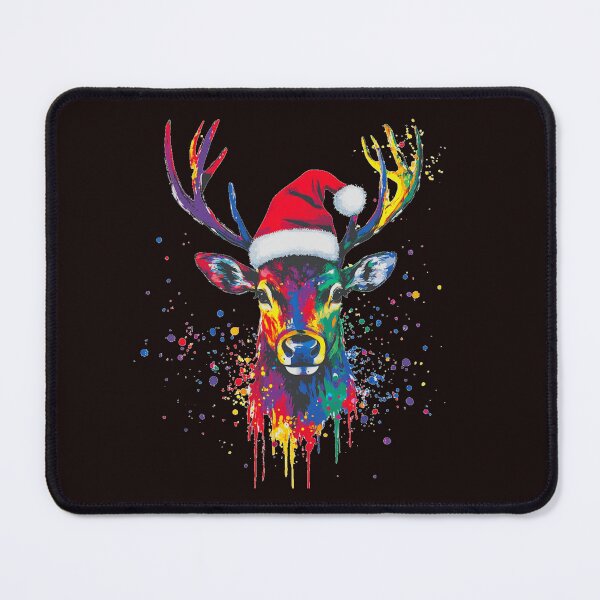 Item preview, Reindeer with Santa hat designed and sold by vialgames.