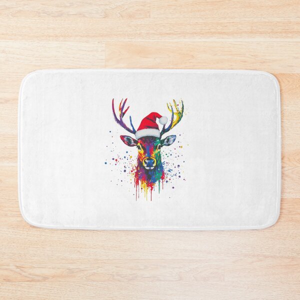 Item preview, Reindeer with Santa hat designed and sold by vialgames.