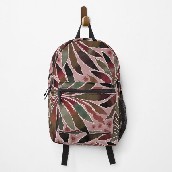 Item preview, Leaf Design Fern Abstract Nature Pattern Pink Red designed and sold by taiche.