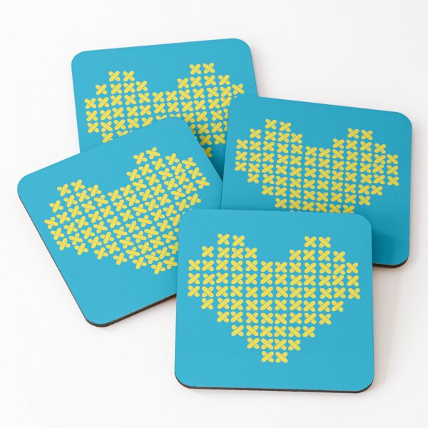 Item preview, Heart with cross-stitch to support Ukraine designed and sold by anyramagic.