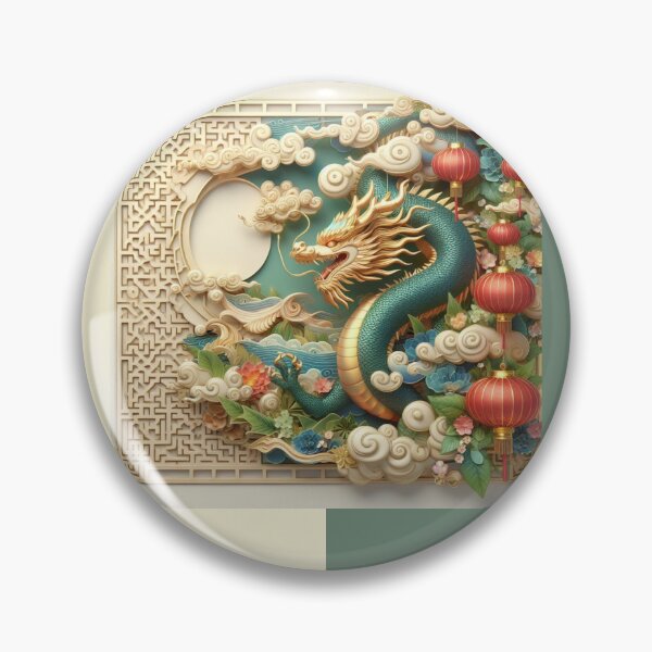 Item preview, Fantasy Dragon zodiac ushering Lunar New Year (silvergoldvisionary) designed and sold by SGVisionary.