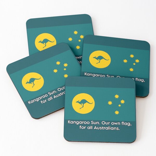 Item preview, Australia Kangaroo Sun Flag. 2024 with slogan. designed and sold by Kangaroo Sun.