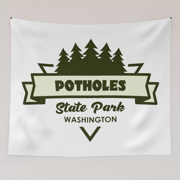 Item preview, Potholes State Park Washington Trees And Ribbon designed and sold by bivenart.