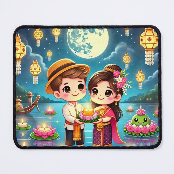Item preview, Moonlit Loy Krathong Couple designed and sold by LittleBunnys.