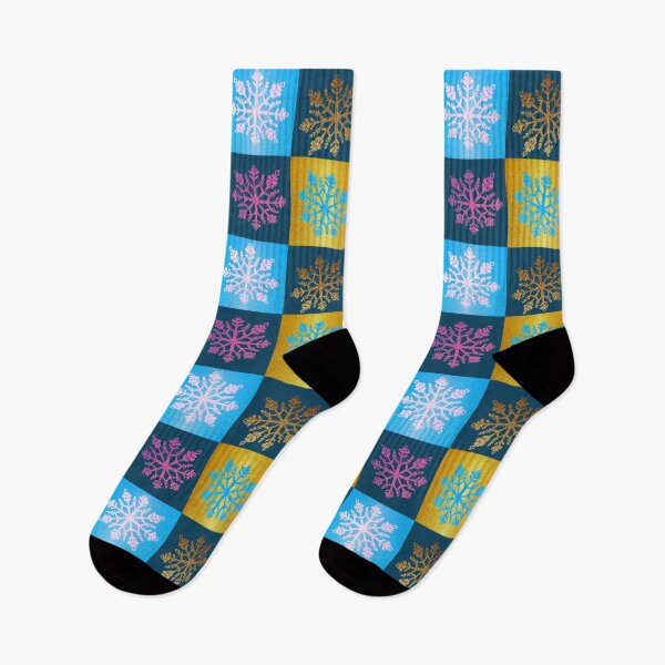 Artikelvorschau, Glitter Gingham Handgezeichneter Glitter Gold Lila Schneeflocken Blauer Glitter Gold Glitter entworfen und verkauft von Victoria Rose.