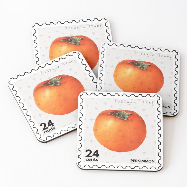 Item preview, Vintage persimmon Postage Stamp designed and sold by RabbitK.